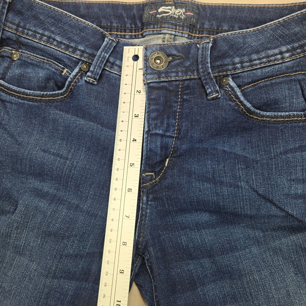 Silver Jeans Co Aiko Super Skinny Womens Dark Wash Denim Indigo 29x31 - Picture 11 of 11